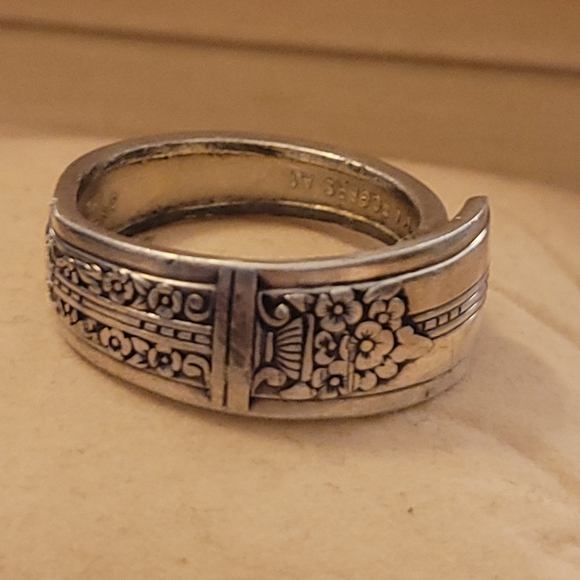 Men's Size 15 Hand Forged Vintage Spoon Ring - Picture 2 of 2